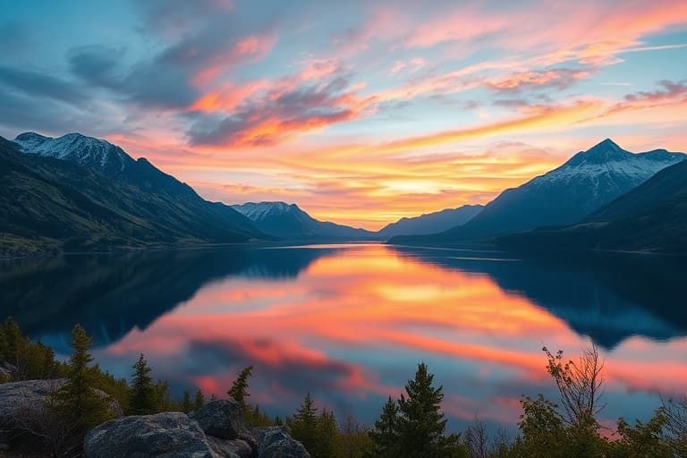 Landscape with mountains