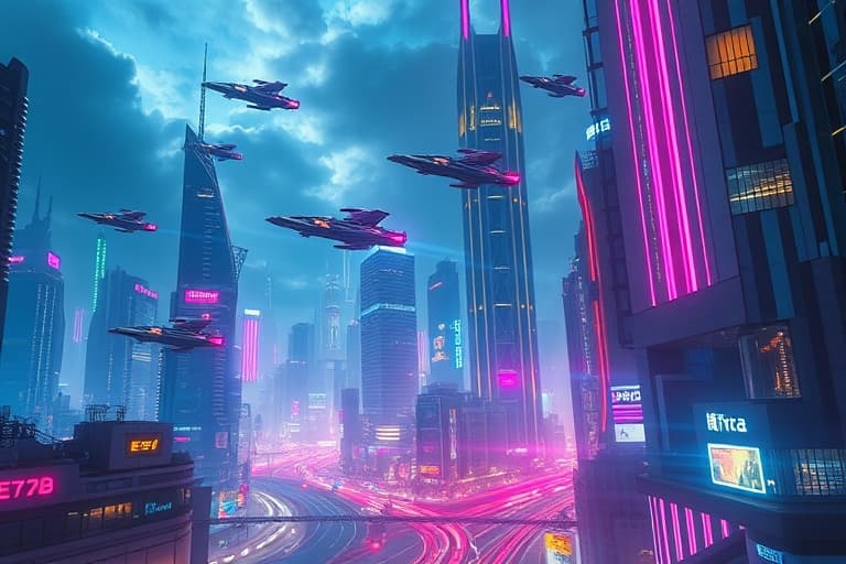 Futuristic cityscape